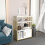 Hanah Home Estantería Blanco y Dorado
